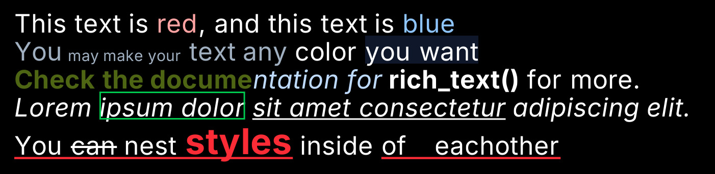How this rich text looks when rendered
